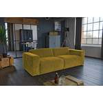 2/3-Sitzer Sofa von KAWOLA, in der Farbe Gelb, aus Cord, andere Perspektive, Vorschaubild