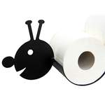 Toilettenpapierhalter von DanDiBo, in der Farbe Schwarz, aus Pulverbeschichtet, andere Perspektive, Vorschaubild