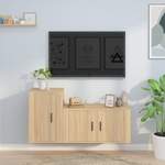 TV-Wand von vidaXL, in der Farbe Braun, aus Holzwerkstoff, Vorschaubild