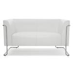 2/3-Sitzer Sofa von hjh OFFICE, in der Farbe Weiss, aus Textil, andere Perspektive, Vorschaubild