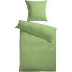 Bettwäsche-Garnitur von Kinzler, in der Farbe Grün, aus Fleece, andere Perspektive, Vorschaubild