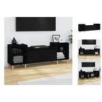 TV-Lowboard von VIDAXL, in der Farbe Schwarz, aus Holzwerkstoff, andere Perspektive, Vorschaubild