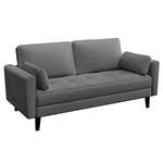 2/3-Sitzer Sofa von Yaheetech, in der Farbe Grau, aus Massivholz, andere Perspektive, Vorschaubild