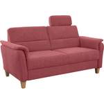 2/3-Sitzer Sofa von home affaire, in der Farbe Rot, aus Teilmassiv, andere Perspektive, Vorschaubild