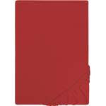 Bettlaken von Castell - Markenbettwäsche, in der Farbe Rot, aus Jersey, andere Perspektive, Vorschaubild