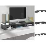 TV-Schrank von VIDAXL, in der Farbe Grau, aus Holz, andere Perspektive, Vorschaubild