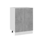 Waschbeckenunterschrank von VIDAXL, in der Farbe Grau, aus Holzwerkstoff, andere Perspektive, Vorschaubild