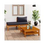 Garten-Lounge-Set von vidaXL, in der Farbe Grau, aus Akazienholz, andere Perspektive, Vorschaubild