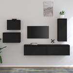 TV-Lowboard von vidaXL, in der Farbe Schwarz, aus Holz, Vorschaubild