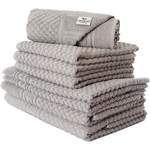 Handtuch-Set von Carenesse, in der Farbe Grau, aus Baumwolle, andere Perspektive, Vorschaubild