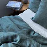 Bettdecke von nordery, in der Farbe Grau, aus Leinen, andere Perspektive, Vorschaubild
