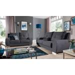 Sofagarnitur von Stylefy, in der Farbe Grau, aus Velours, Vorschaubild
