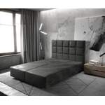 Boxspringbett von DELIFE, in der Farbe Grau, aus Kunststoff, andere Perspektive, Vorschaubild