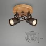 Deckenlampe von Briloner, in der Farbe Braun, aus Teilmassiv, andere Perspektive, Vorschaubild