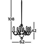 Kronleuchter von Searchlight, in der Farbe Gold, aus Metall, andere Perspektive, Vorschaubild