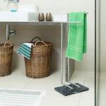 Handtuchhalter von Relaxdays, in der Farbe Schwarz, aus Metall, andere Perspektive, Vorschaubild