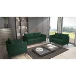 Sofagarnitur von Fun Möbel, in der Farbe Grün, aus Stoff, andere Perspektive, Vorschaubild