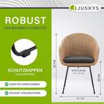 Rattansessel von Juskys, aus Rattan, andere Perspektive, Vorschaubild