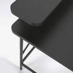 Schreibtisch von 4Home, in der Farbe Schwarz, aus Pulverbeschichtet, andere Perspektive, Vorschaubild