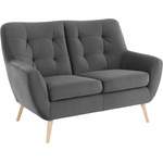 2/3-Sitzer Sofa, in der Farbe Grau, aus Holzwerkstoff, andere Perspektive, Vorschaubild