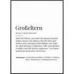 Definition Großeltern der Marke My Fam Poster I Individuelle Familienposter