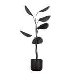 Kunstpflanze von Basilicana, in der Farbe Schwarz, aus Metall, andere Perspektive, Vorschaubild