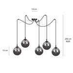 Pendelleuchte von EMIBIG LIGHTING, in der Farbe Schwarz, aus Pulverbeschichtet, andere Perspektive, Vorschaubild