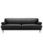 2/3-Sitzer Sofa von Maison Belfort, in der Farbe Schwarz, aus Echtleder, Vorschaubild