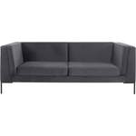 2/3-Sitzer Sofa von andas, in der Farbe Grau, aus Samtvelours, andere Perspektive, Vorschaubild