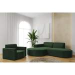 Sofagarnitur von Fun Möbel, in der Farbe Grün, aus Velvet, andere Perspektive, Vorschaubild