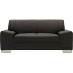 2/3-Sitzer Sofa von DOMO collection, in der Farbe Schwarz, aus Kunstleder, andere Perspektive, Vorschaubild