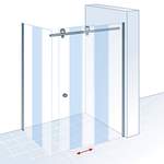Dusch von SCHULTE, in der Farbe Silber, aus Sicherheitsglas, andere Perspektive, Vorschaubild
