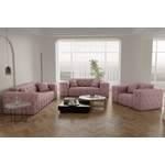 Sofagarnitur von Fun Moebel, in der Farbe Rosa, aus Velvet, andere Perspektive, Vorschaubild