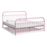 Metallbett von VIDAXL, in der Farbe Rosa, aus Metall, andere Perspektive, Vorschaubild