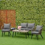 Gartenmöbelset von Outsunny, in der Farbe Grau, aus Polyester, andere Perspektive, Vorschaubild