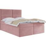 Boxspringbett von WFL GROUP, in der Farbe Rosa, andere Perspektive, Vorschaubild