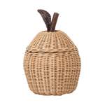 Aufbewahrungskorb von Ferm Living, in der Farbe Beige, aus Rattan, andere Perspektive, Vorschaubild