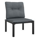 2/3-Sitzer Sofa von VIDAXL, in der Farbe Schwarz, aus Rattan, andere Perspektive, Vorschaubild