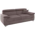 2/3-Sitzer Sofa von DOMO collection, in der Farbe Grau, aus Polyester, andere Perspektive, Vorschaubild