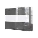 Schrankbett von SMARTBett, in der Farbe Grau, aus Spanplatte, andere Perspektive, Vorschaubild