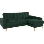 Ecksofa von exxpo - sofa fashion, in der Farbe Grün, aus Samtvelours, andere Perspektive, Vorschaubild