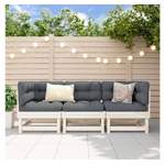 Garten-Lounge-Set von vidaXL, in der Farbe Weiss, aus Holz, andere Perspektive, Vorschaubild