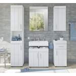 Waschbeckenunterschrank von welltime, in der Farbe Weiss, aus Spanplatte, andere Perspektive, Vorschaubild