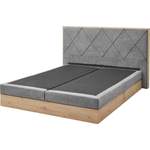 Boxspringbett von ED EXCITING DESIGN, in der Farbe Grau, aus Federn, andere Perspektive, Vorschaubild