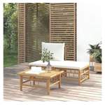 Garten-Lounge-Set von VIDAXL, in der Farbe Weiss, aus Bambus, andere Perspektive, Vorschaubild