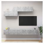 TV-Wand von VIDAXL, in der Farbe Grau, aus Holzwerkstoff, andere Perspektive, Vorschaubild