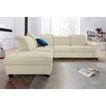 Ecksofa von DOMO collection, in der Farbe Beige, aus Kunstleder, andere Perspektive, Vorschaubild