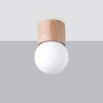 Deckenlampe von SOLLUX lighting, in der Farbe Weiss, aus Holz, andere Perspektive, Vorschaubild