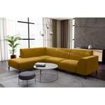 Ecksofa von Stylefy, in der Farbe Gelb, aus Velours, andere Perspektive, Vorschaubild