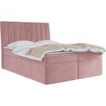 Boxspringbett von WFL GROUP, in der Farbe Rosa, andere Perspektive, Vorschaubild